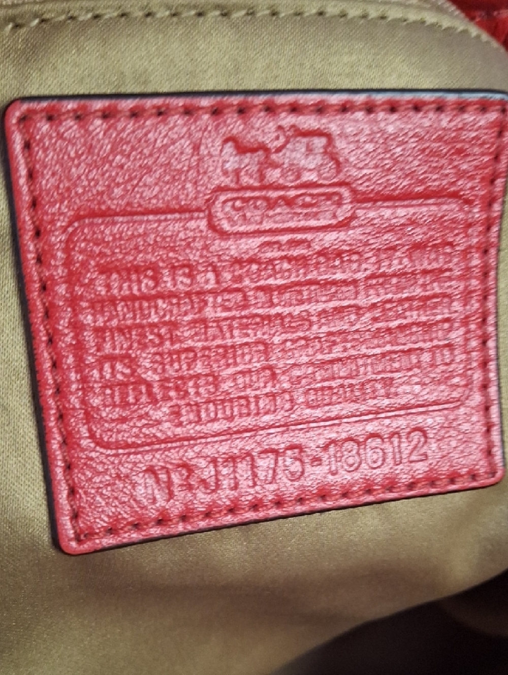 COACH MADISON ABIGAIL Light Red Leather Shoulder Bag with Gold Accents - Picture 9 of 9
